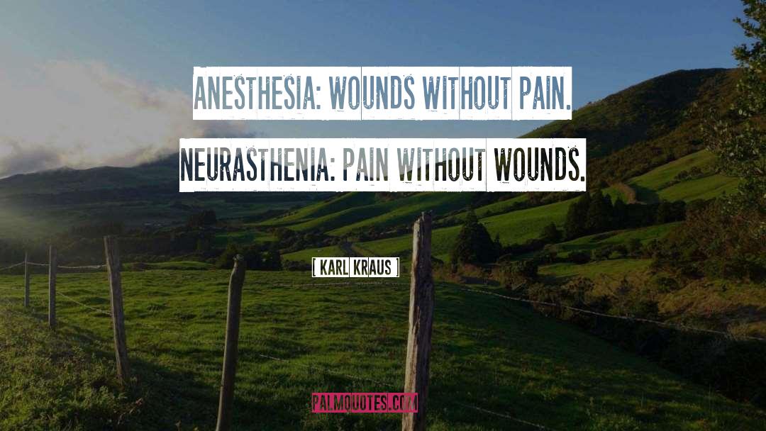 Anesthesia quotes by Karl Kraus