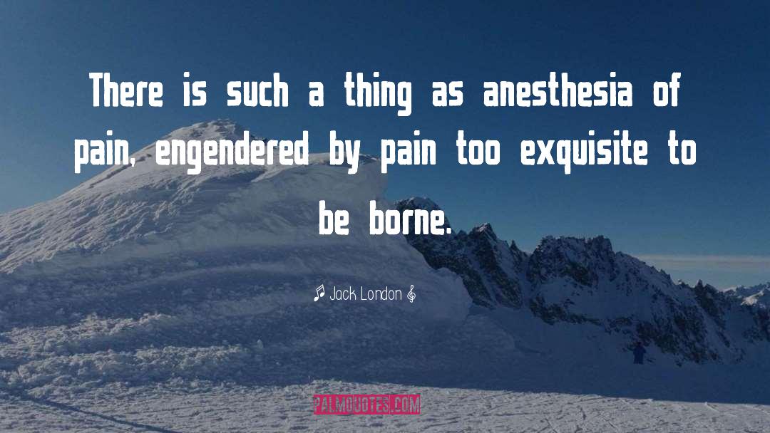 Anesthesia quotes by Jack London