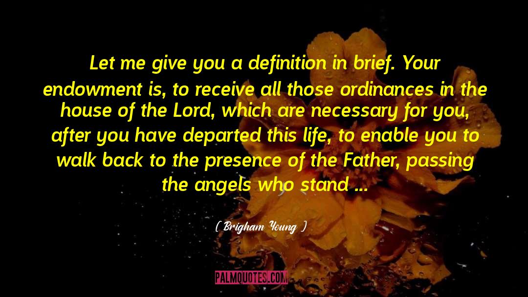 Angel In Disguise quotes by Brigham Young