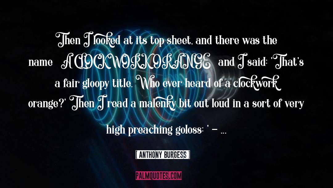 Angelus Name Of My Grandson quotes by Anthony Burgess