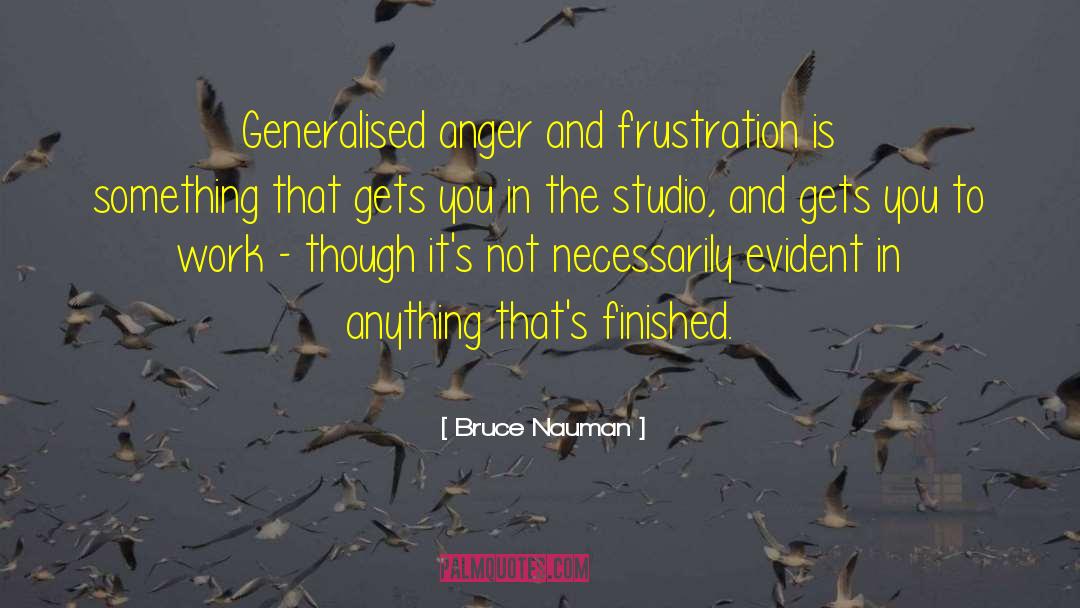 Anger And Frustration quotes by Bruce Nauman