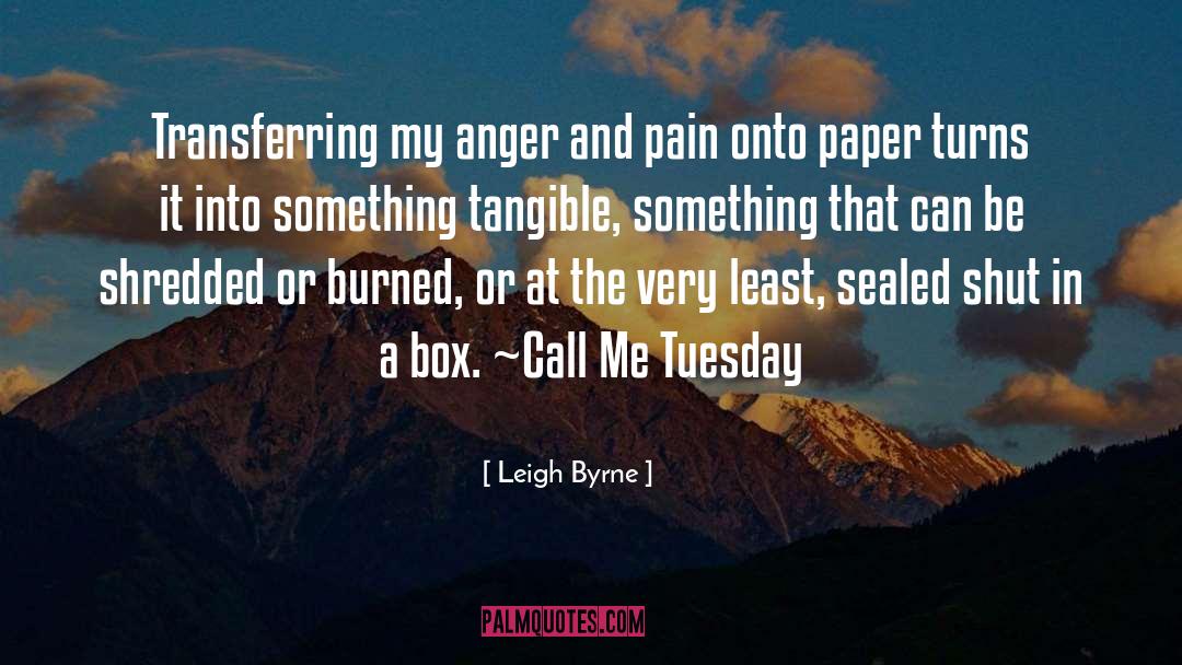 Anger And Pain quotes by Leigh Byrne