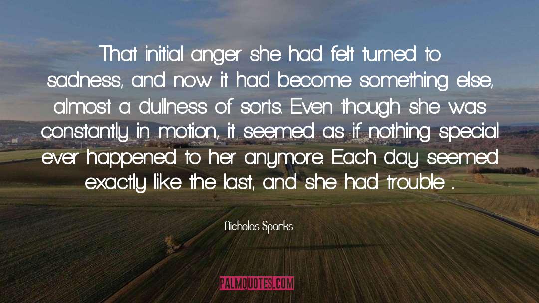 Anger And Pain quotes by Nicholas Sparks