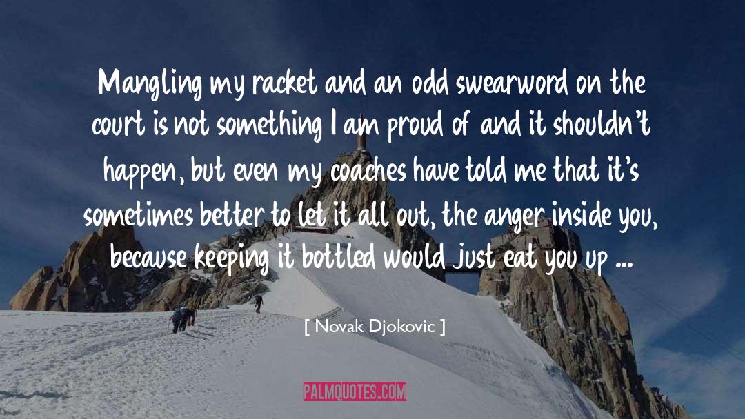 Anger Inside quotes by Novak Djokovic