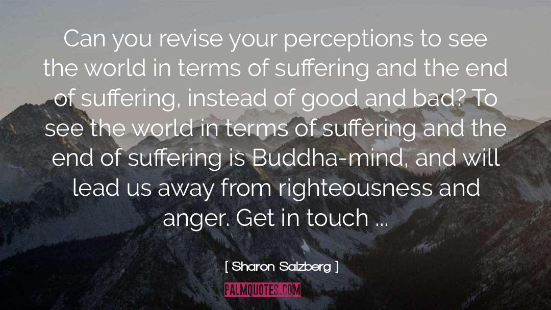 Anger Righteousness Vengeance quotes by Sharon Salzberg