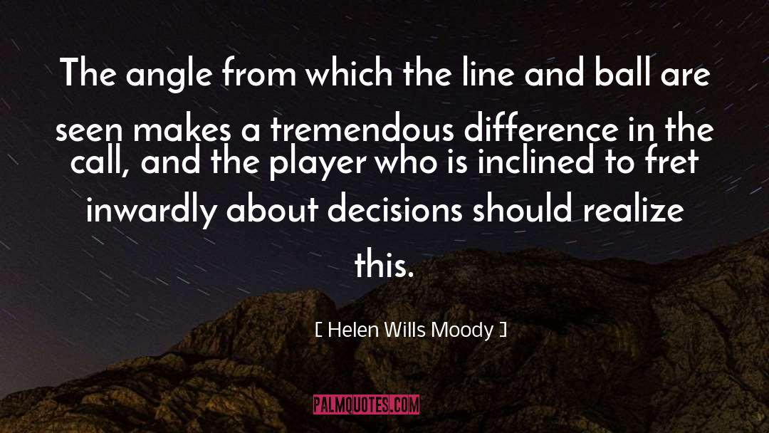 Angle quotes by Helen Wills Moody