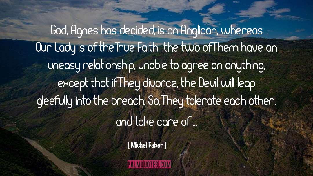 Anglican quotes by Michel Faber