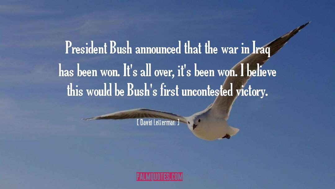 Angolan Bush War quotes by David Letterman