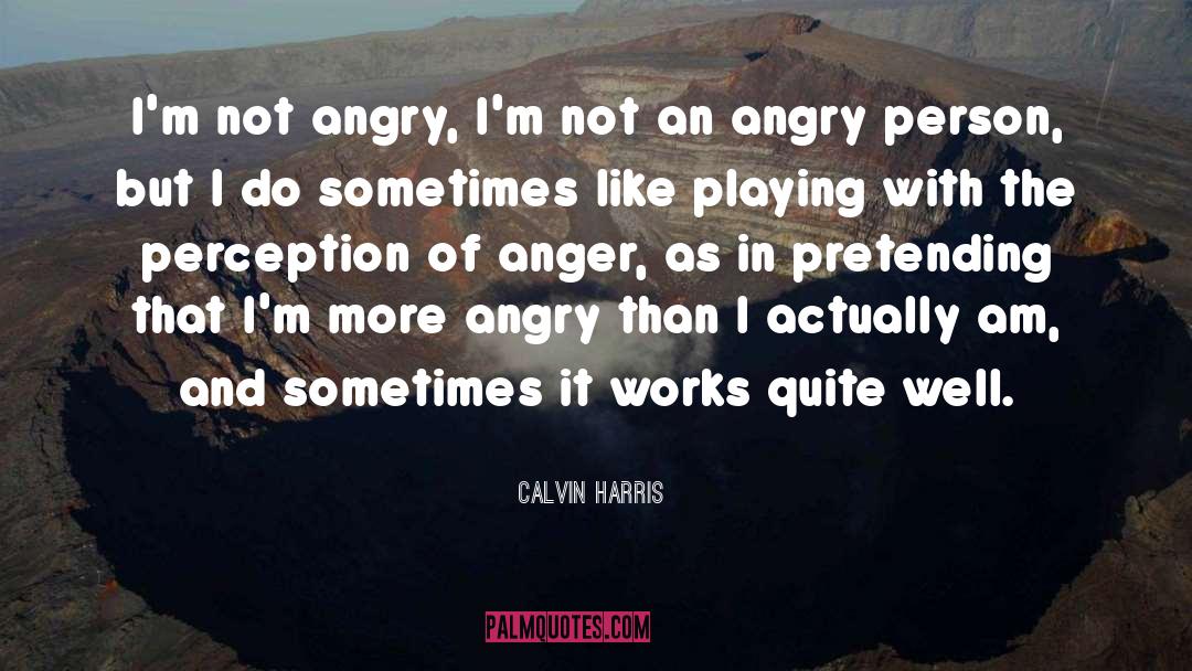 Angry Person quotes by Calvin Harris