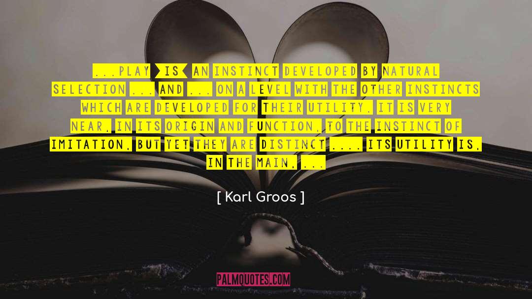 Animal Conservation quotes by Karl Groos