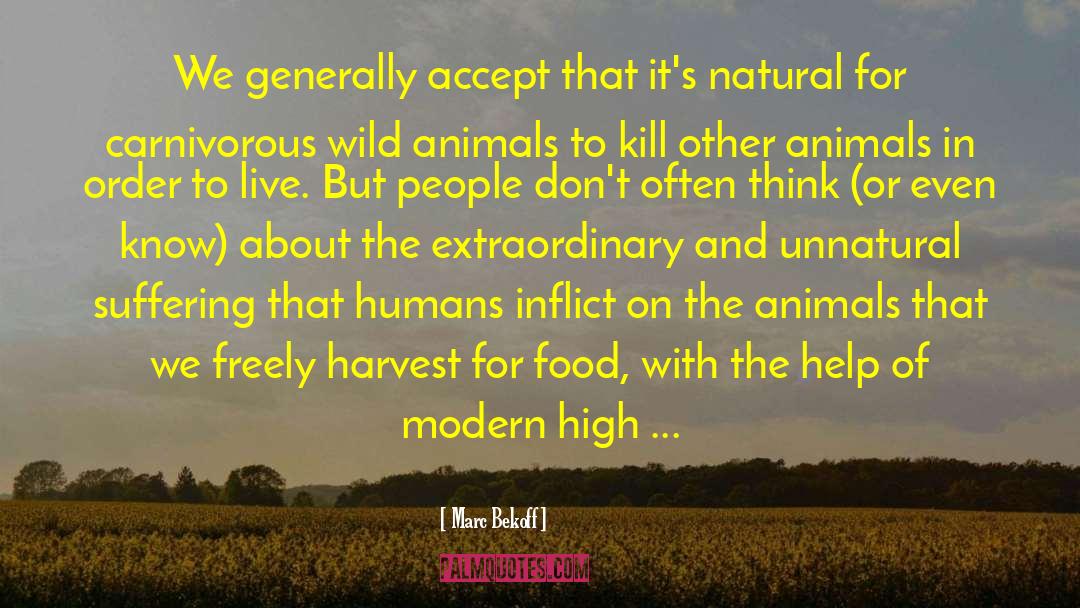 Animal Food quotes by Marc Bekoff