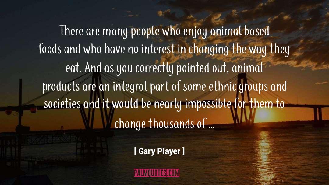 Animal Products quotes by Gary Player
