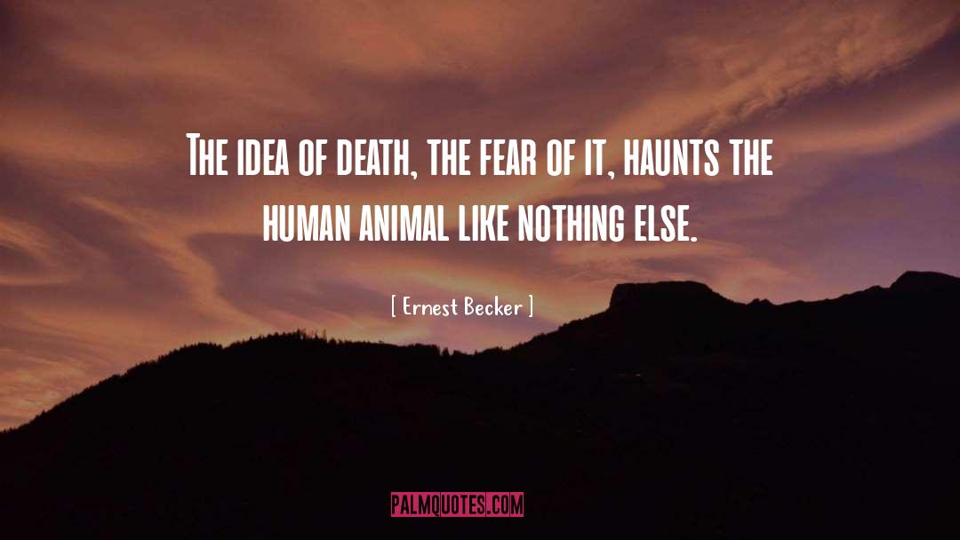 Animal Protection quotes by Ernest Becker