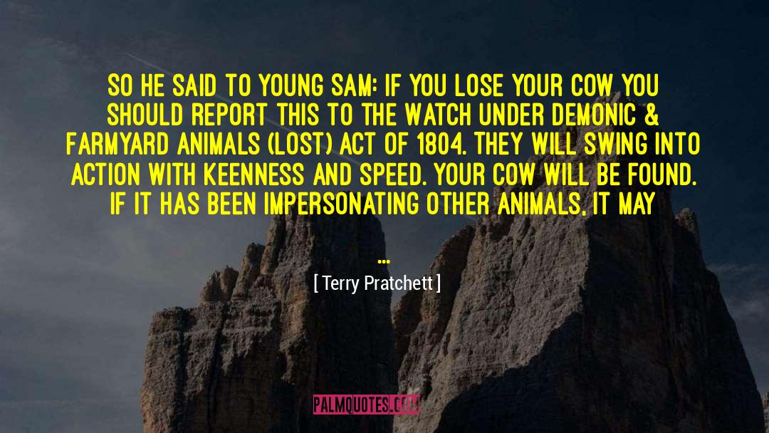 Animal Recovery quotes by Terry Pratchett