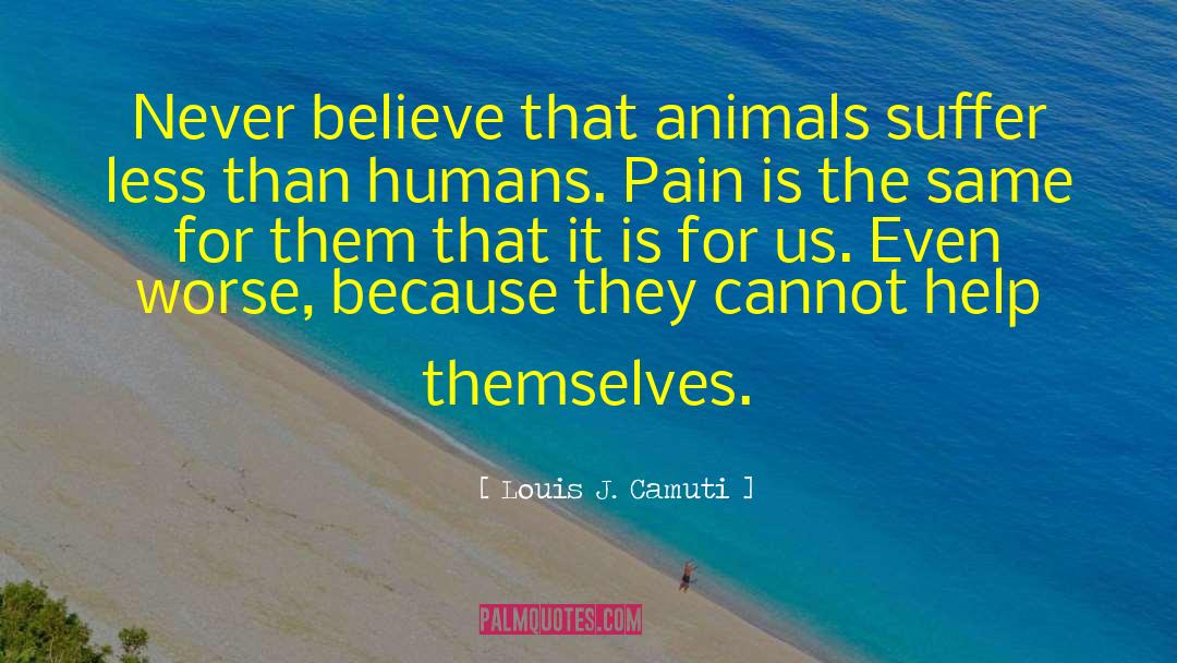 Animal Suffering quotes by Louis J. Camuti