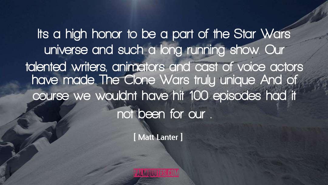 Animator quotes by Matt Lanter