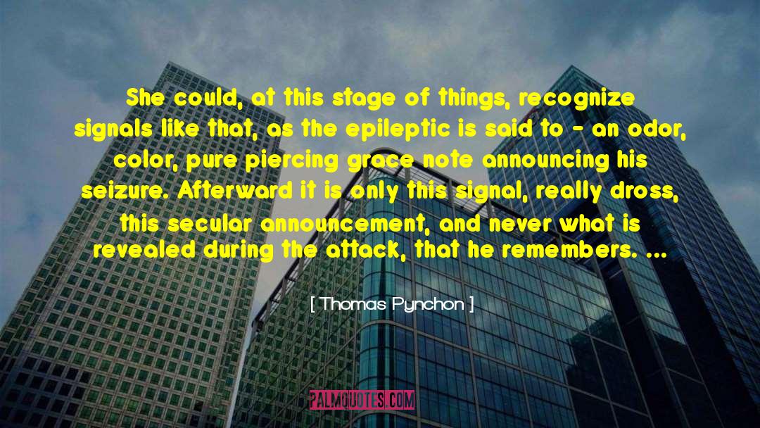 Announcement quotes by Thomas Pynchon
