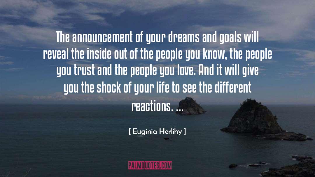 Announcement quotes by Euginia Herlihy