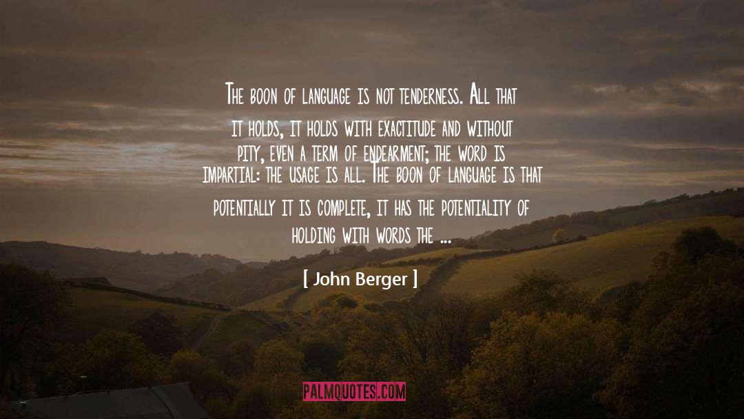 Announcement quotes by John Berger