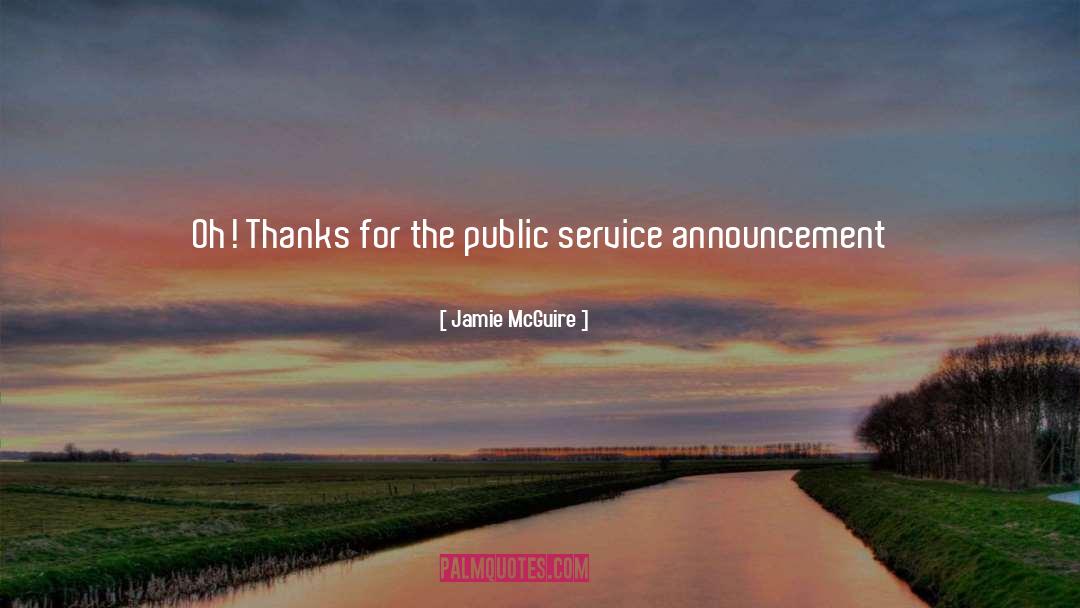 Announcement quotes by Jamie McGuire