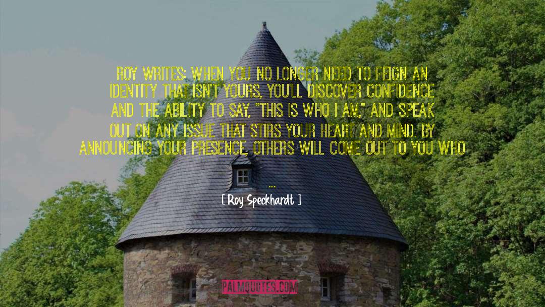 Announcing quotes by Roy Speckhardt