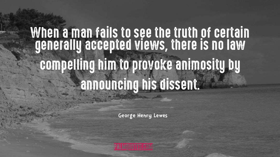 Announcing quotes by George Henry Lewes