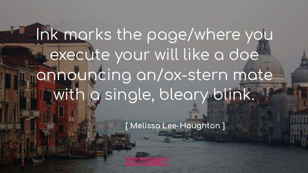 Announcing quotes by Melissa Lee-Houghton
