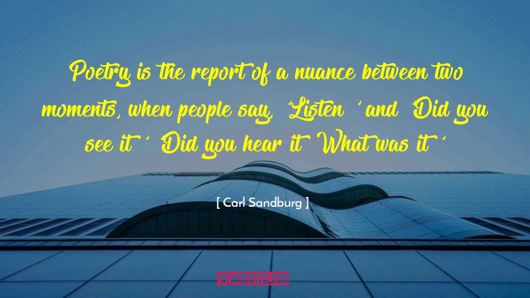 Annual Reports quotes by Carl Sandburg