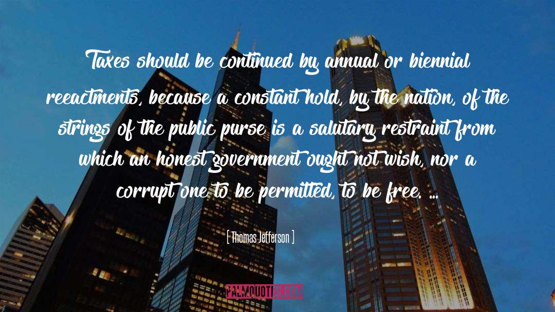 Annual Reports quotes by Thomas Jefferson