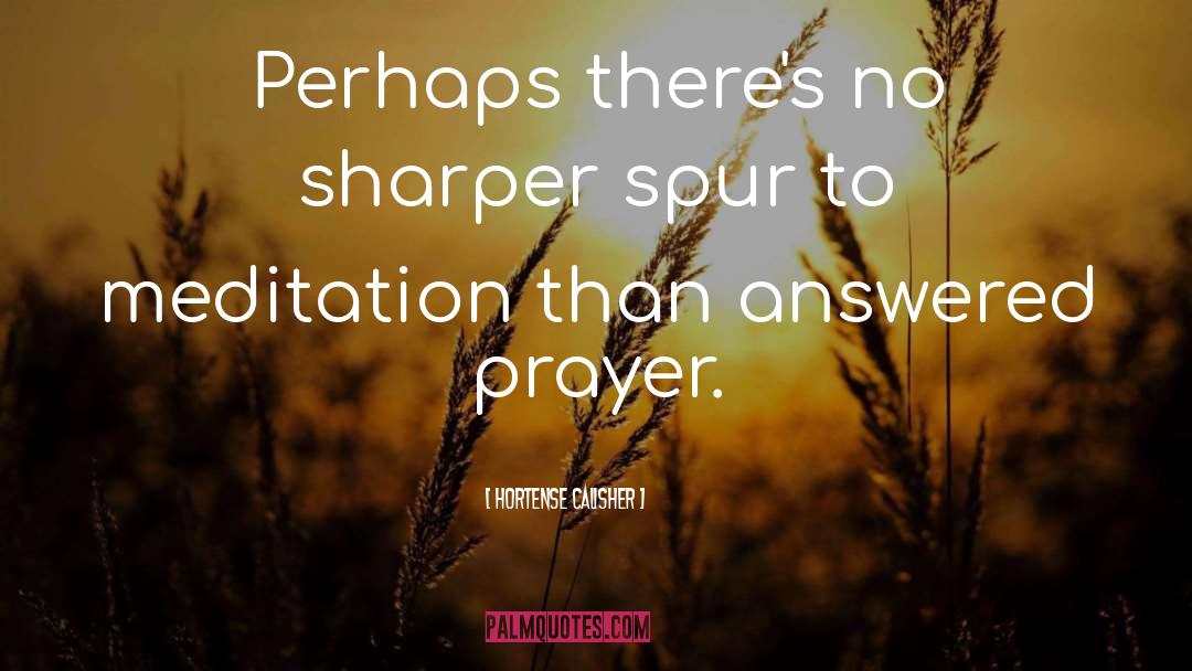 Answered Prayer quotes by Hortense Calisher