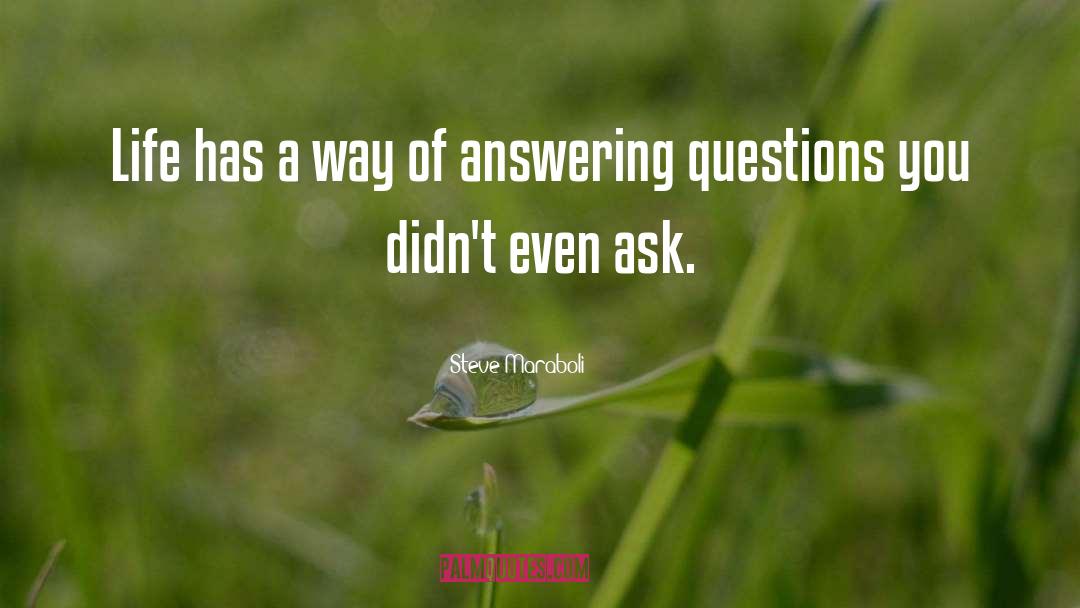 Answering Questions quotes by Steve Maraboli