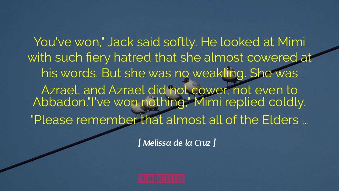 Answering quotes by Melissa De La Cruz