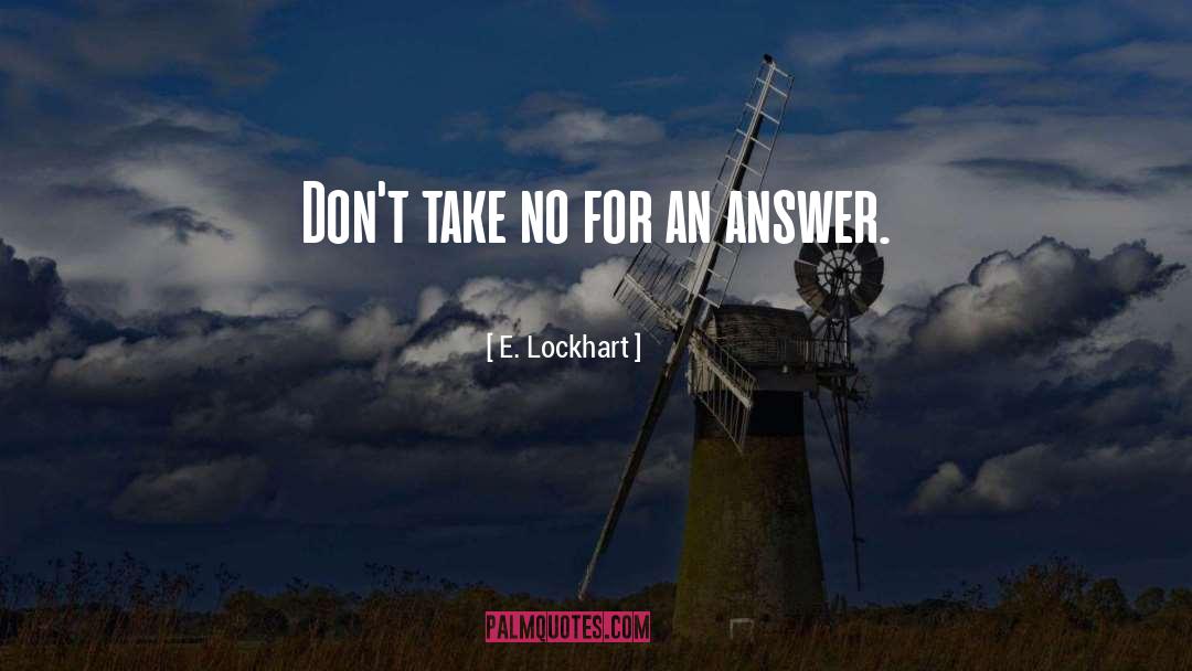 Answers quotes by E. Lockhart