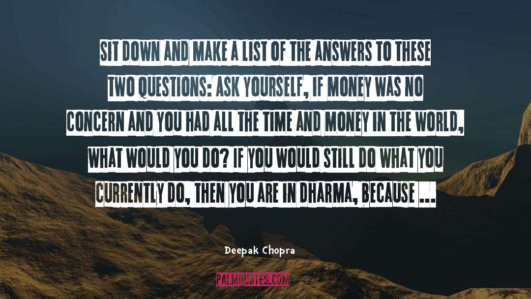 Answers quotes by Deepak Chopra
