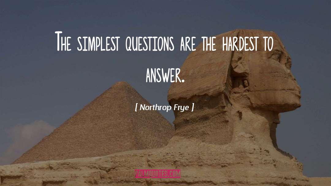 Answers quotes by Northrop Frye