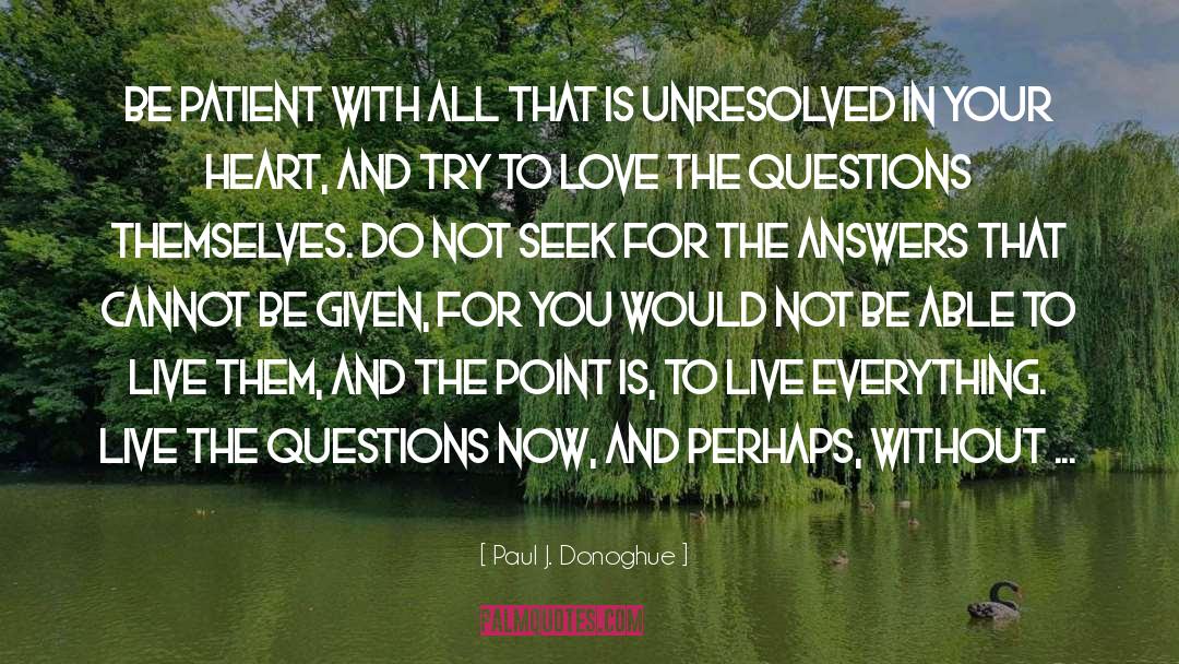 Answers quotes by Paul J. Donoghue