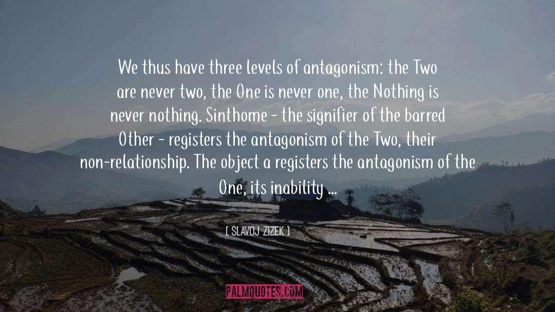 Antagonism quotes by Slavoj Zizek