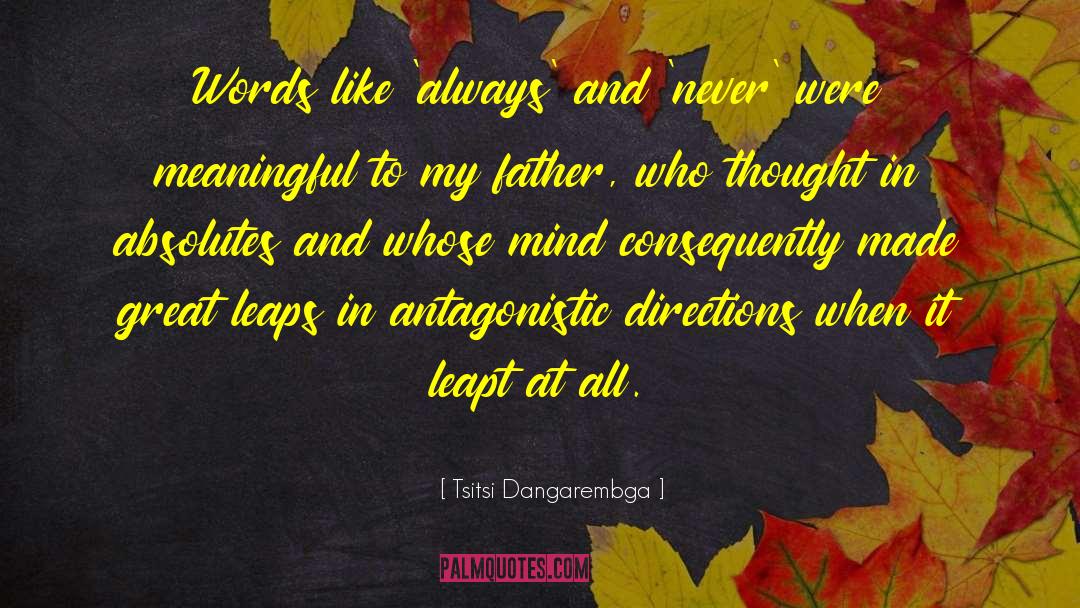 Antagonistic quotes by Tsitsi Dangarembga