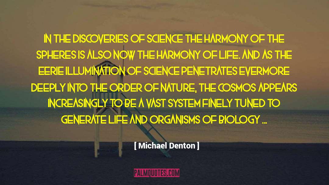 Anthropocentric quotes by Michael Denton
