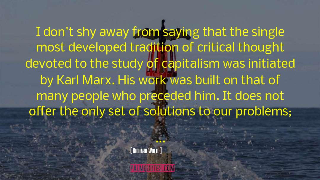 Anti Capitalism quotes by Richard Wolff