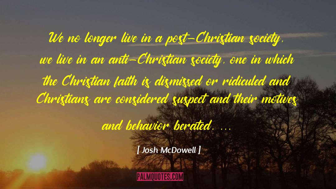 Anti Christian quotes by Josh McDowell