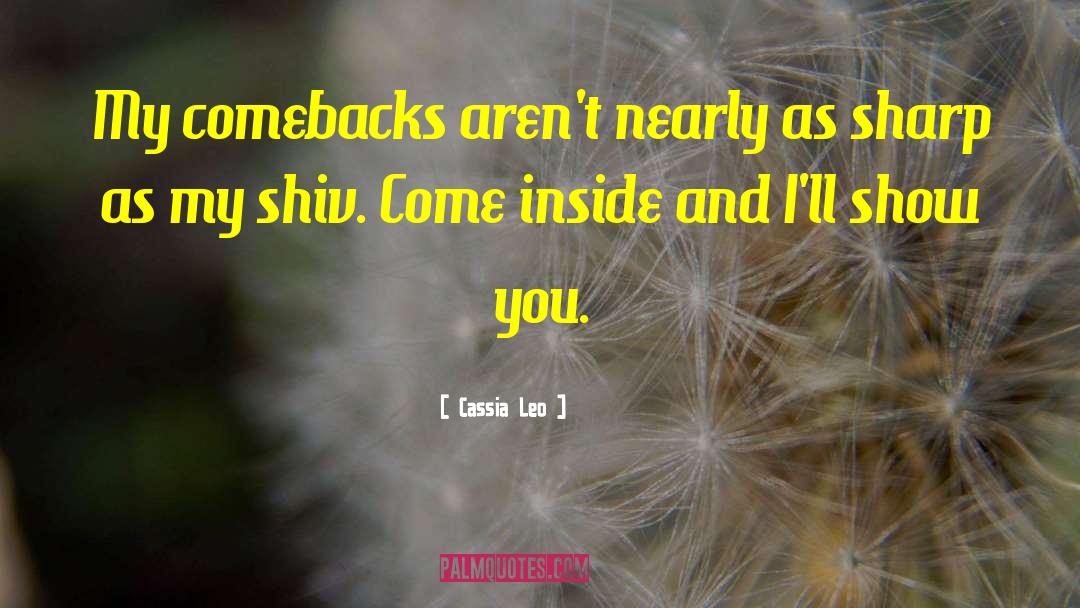 Anti Romance quotes by Cassia Leo