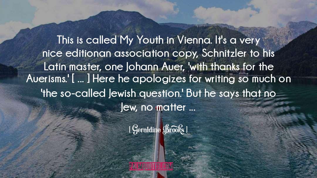 Anti Semitism quotes by Geraldine Brooks