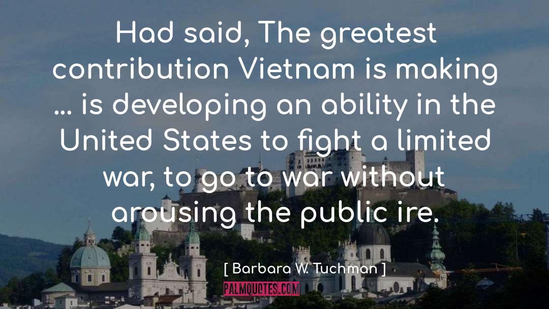 Anti Vietnam War quotes by Barbara W. Tuchman