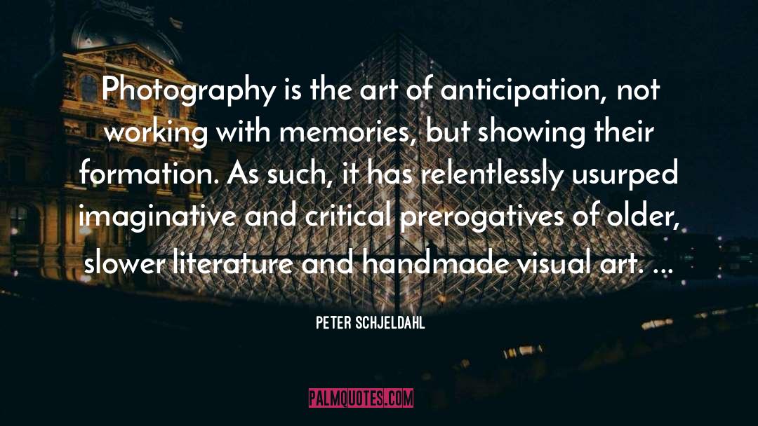 Anticipation quotes by Peter Schjeldahl