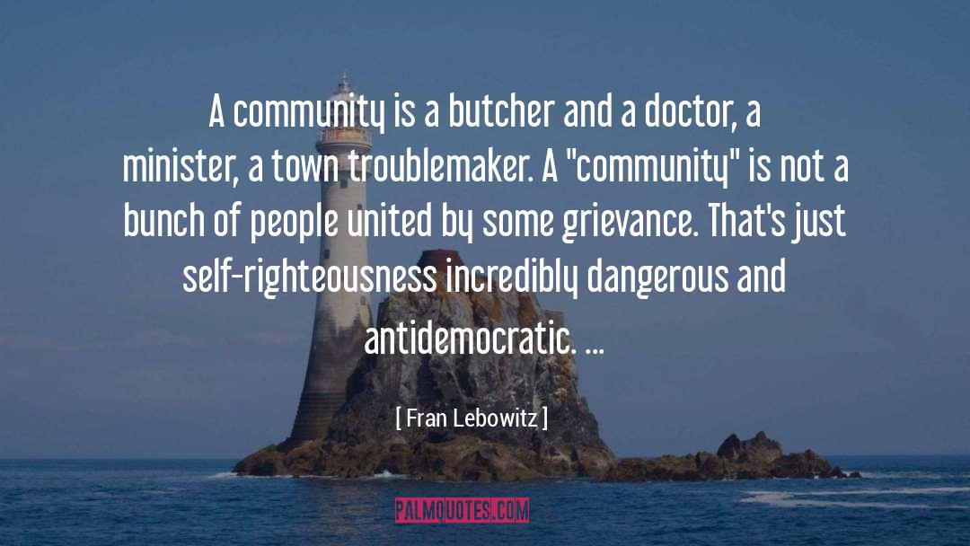 Antidemocratic quotes by Fran Lebowitz
