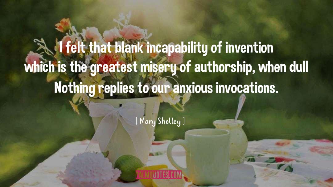 Anxious quotes by Mary Shelley