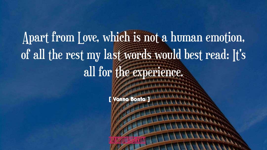 Apart From Love quotes by Vanna Bonta