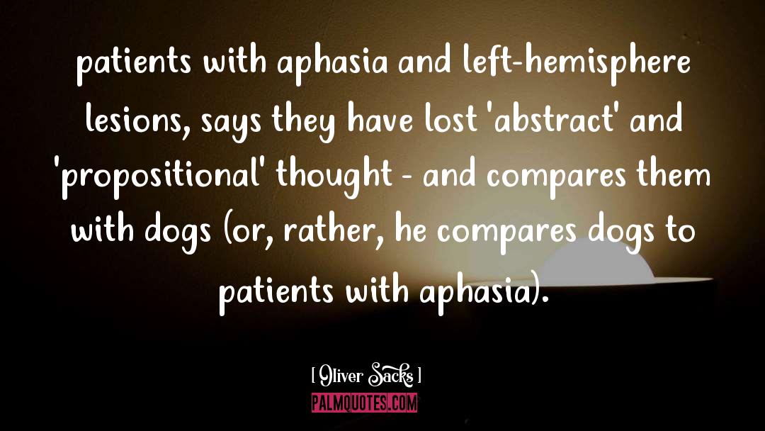 Aphasia quotes by Oliver Sacks