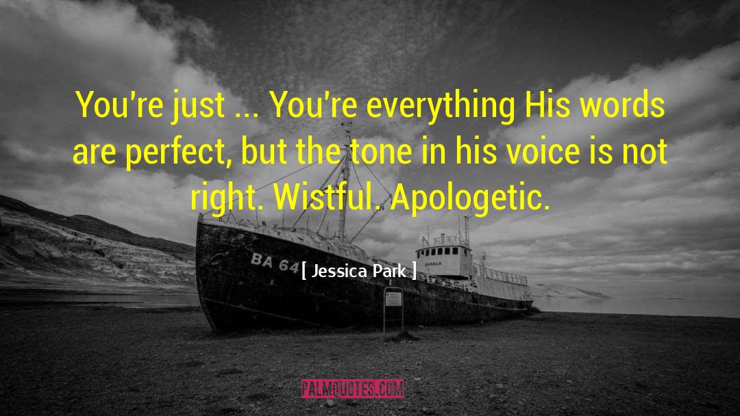 Apologetic quotes by Jessica Park